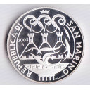 2003 - San Marino 5 euro argento Olimpiadi di Atene fondo specchio 
